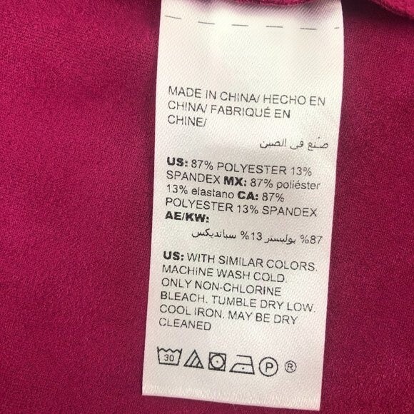 Chico’s Women’s Size 0 (S) Magenta Soft Faux-Suede Open Front Long Sleeve Jacket - Picture 14 of 14